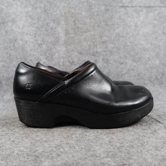 Shoes For Crews Womens 6 Clogs Slip On Comfort Work Standing Black Wedge Heel - Picture 1 of 12